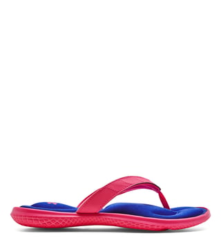 Under armour cheap pink flip flops