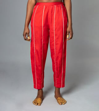 Jaipur Kurti Slim Fit Women Red Trousers  Buy Jaipur Kurti Slim Fit Women  Red Trousers Online at Best Prices in India  Flipkartcom