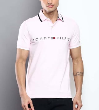 Tommy hilfiger pink polo shirt hot sale