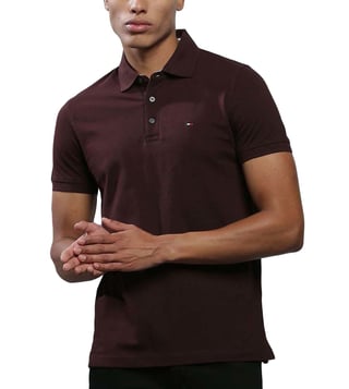 tommy hilfiger burgundy polo