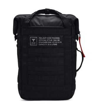 Under Armour Black Project Rock Box Medium Duffle Backpack