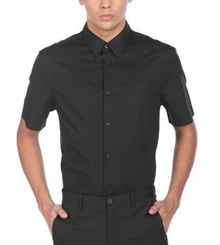 Buy Calvin Klein Jeans Black Slim Fit Shirt for Men Online @ Tata CLiQ  Luxury