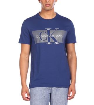 Buy Calvin Klein Jeans Black Cotton Regular Fit T-Shirt for Mens Online @  Tata CLiQ