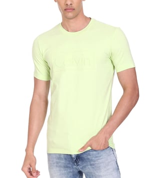 Buy Calvin Klein Jeans Bright White Regular Fit T-Shirts for Men Online @  Tata CLiQ Luxury