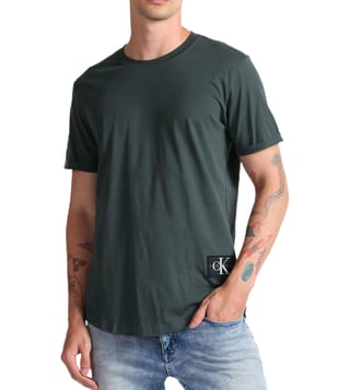 Buy Calvin Klein Jeans Black Cotton Regular Fit T-Shirt for Mens Online @  Tata CLiQ