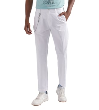 Buy MAX Men Textured Carrot Fit Formal Trousers from Max at just INR 13990