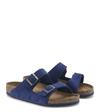 Birkenstock blue 2024 sandals leather