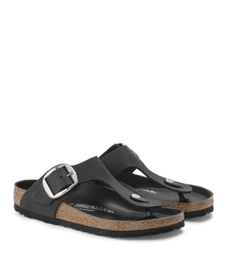 Buy Birkenstock Gizeh Black Regular Width T Strap Sandals for