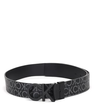 Calvin Klein Women's Monogram Logo Plaque Reversible Belt