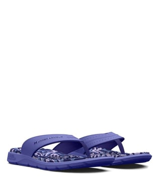 Under Armour Women s Ignite Pro Blue Flip Flops