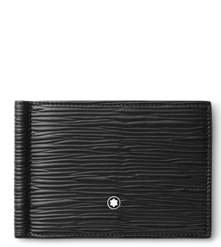 Montblanc Meisterstuck 6cc Leather Wallet with Money Clip Black