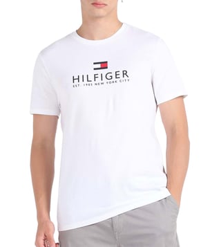 Tommy Hilfiger Bright White Logo Custom Fit T Shirt