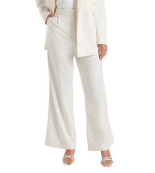 Replay Pleated Womens Trousers Beige