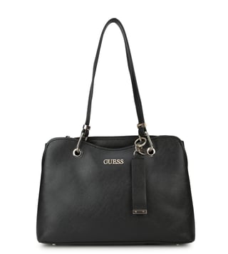 Buy Guess Black Leslie Girlfriend Medium Satchel for Women Online Tata CLiQ Luxury