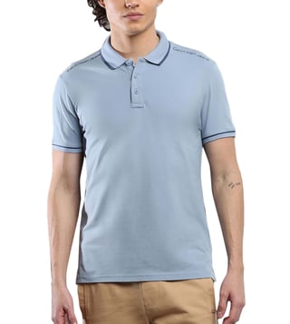 Buy Calvin Klein Jeans Iceland Blue Slim Fit T-Shirts for Men