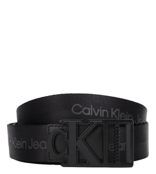 Calvin Klein Jeans Black Jeans Monogram Belt