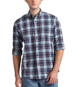 Buy Tommy Hilfiger Carbon Navy Plaid Regular Fit Shirt for Men