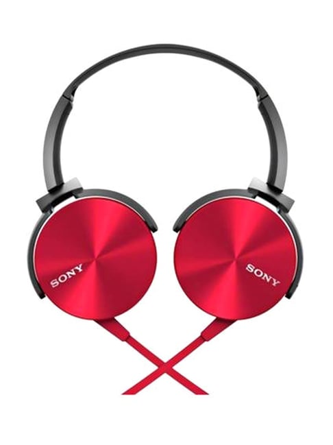 SONY MDR-XB450AP Headphone (Red)