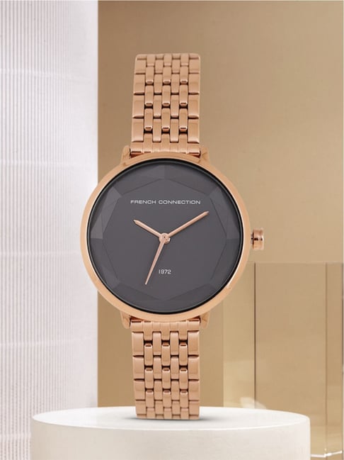 French connection rose online gold watch