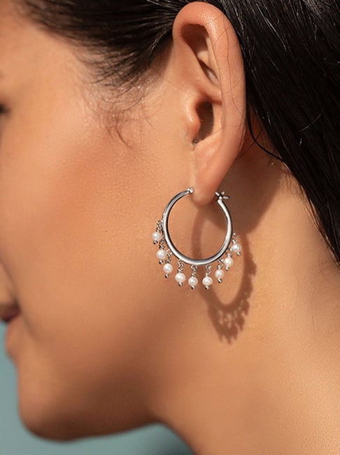 Buy Shaya by CaratLane Paakhi Earrings in Oxidised 925 Silver Online