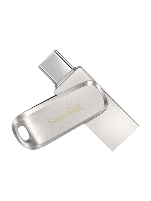 SanDIsk Ultra Dual Drive Luxe SDDDC4-064G-I35 64GB Type C Flash Drive (Silver)