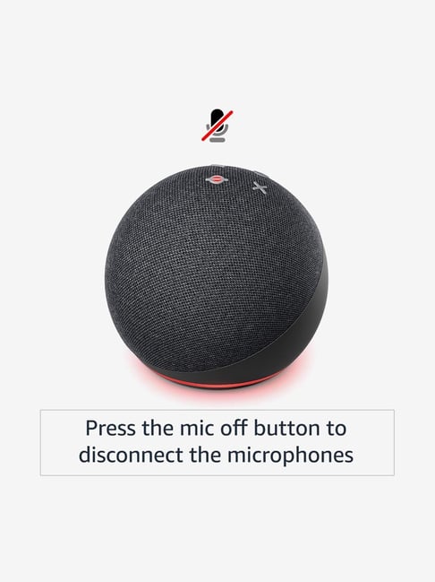 Echo Dot 5th Gen Smart Speaker 2023, Deep Bass, Motion Detection,  Temperature Sensor, Mic Off Button, Black