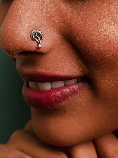 Buy Antique Pressing Nose Ring With Gold Plating 211740 | Kanhai Jewels