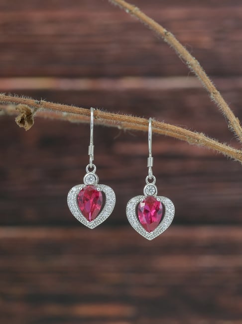 Natural Ruby Earrings, Ruby Earrings, Ruby Earrings Silver, Stud Earrings |  eBay