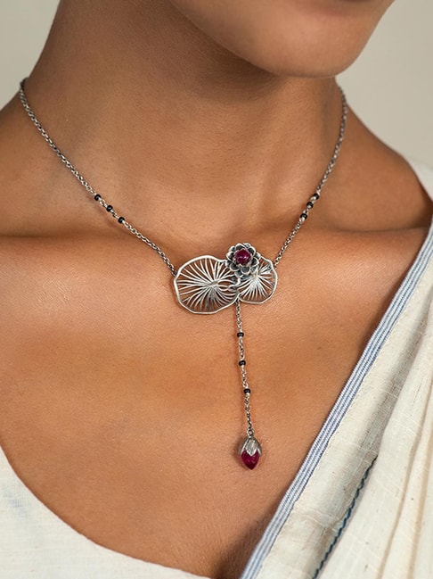 Buy Shaya 92.5 Sterling Silver Necklace for Women Online At Best