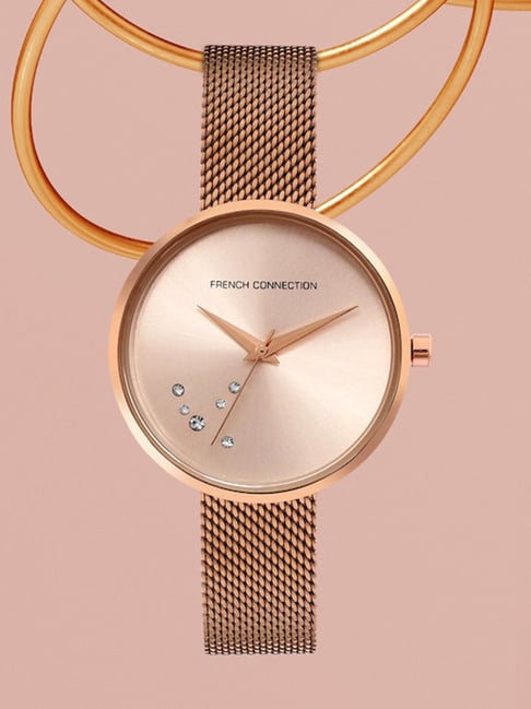 French connection rose gold watch sale