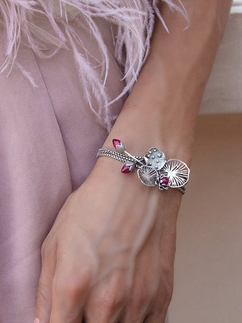 Buy Shaya 92.5 Sterling Silver Leaf A Mark Bracelet for Women Online At  Best Price @ Tata CLiQ