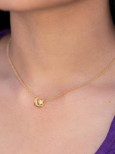 North Star Pendant necklace in Yellow Gold