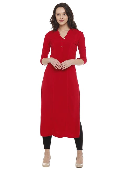 Identiti Red A Line Kurta