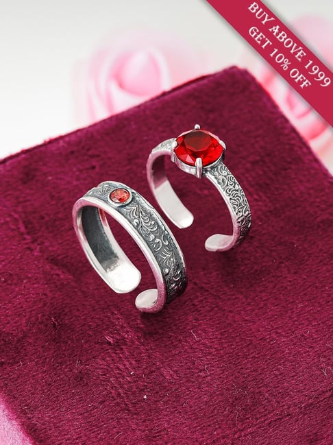 Buy Avni by GIVA 92.5 Sterling Silver Rebels in Love Couple Rings Online At  Best Price Tata CLiQ
