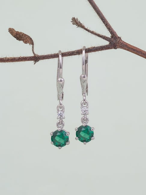 Luxurious Retro Long Line Natural Green Emerald Drop Earrings S925 Silver  Natural Gemstone Earrings Women Party Gift Jewelry - Drop Earrings -  AliExpress