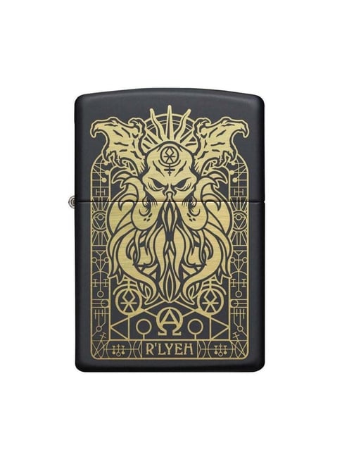 Zippo Black & Gold Monster Design Brass Pocket Lighter-picture-15