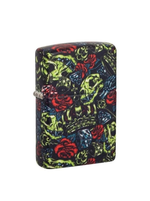 Zippo Green Skull Crown Design Brass Windproof Pocket Lighter-picture-36