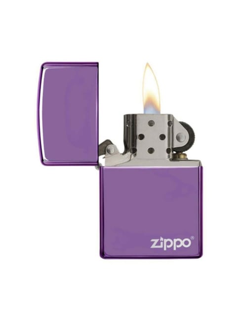 Zippo Purple Classic Logo Brass Pocket Lighter-picture-13