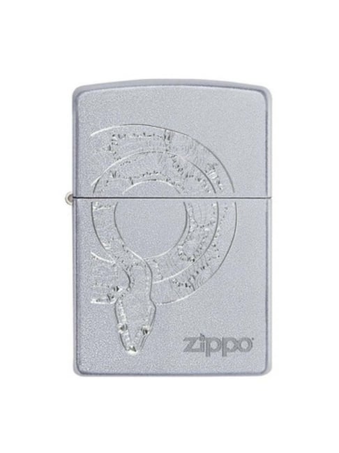 Zippo Silver Snake Design Satin Brass Pocket Lighter-picture-20