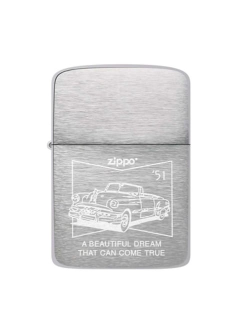 Zippo Silver 50s Car 1941 Replica Brushed Design Brass Windproof Pocket Lighter-picture-25