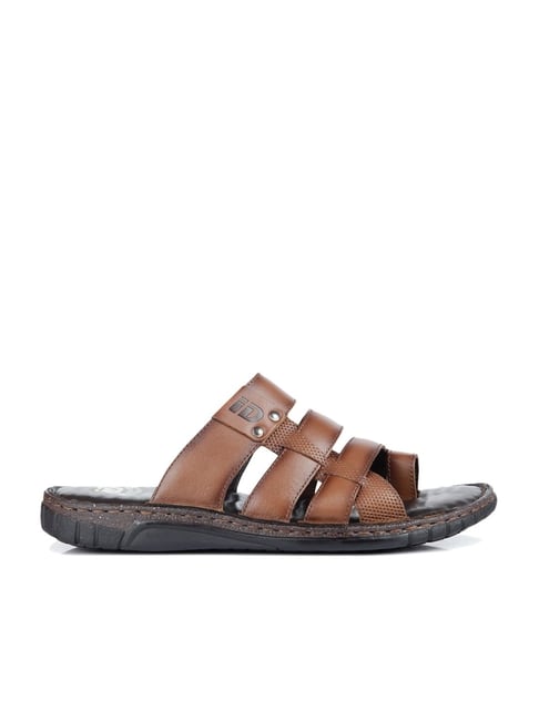 Buy ID Men's Regular Tan Thong Sandals for Men at Best Price