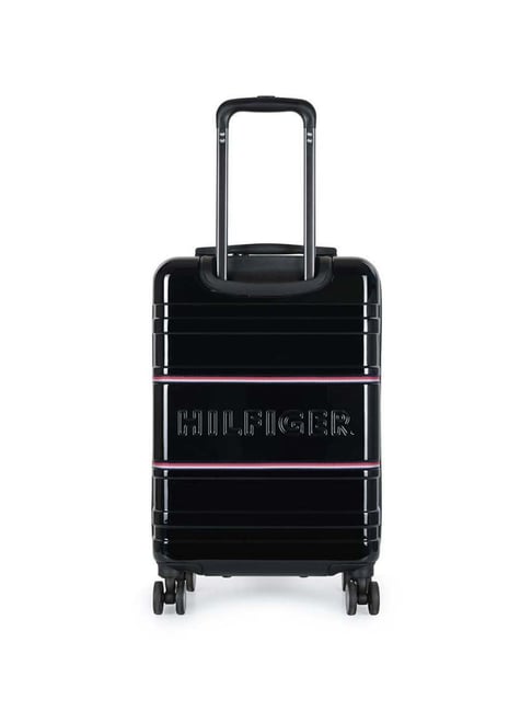 Buy Tommy Hilfiger Black Wall Street Small Checked Luggage Online Tata CLiQ Luxury