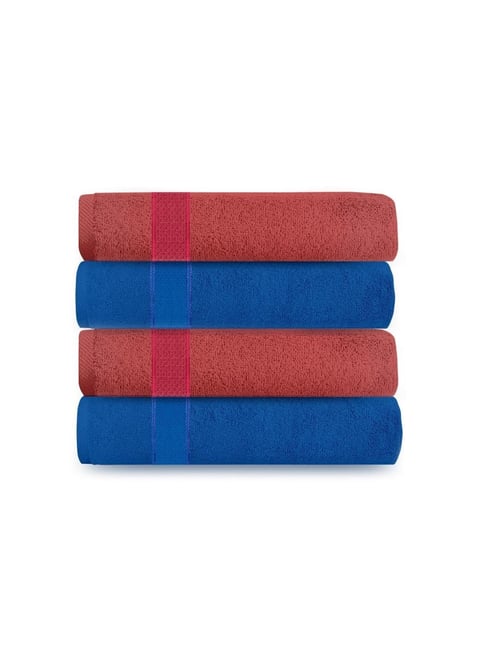 Buy Aquacado 68 x 136 cm Bath Towel Set of 2 Charcoal Grey & Onion Online-  At Home by Nilkamal