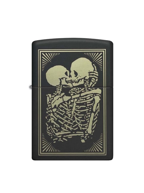 ZIPPO Black & Yellow Brass Windproof Pocket Lighter