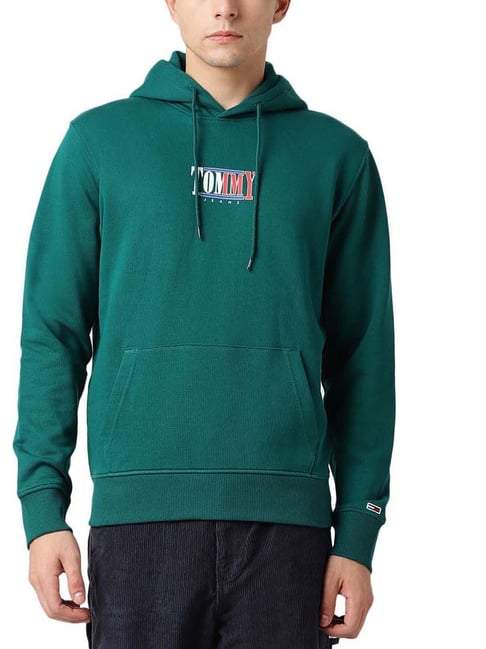 Green tommy hilfiger online hoodie