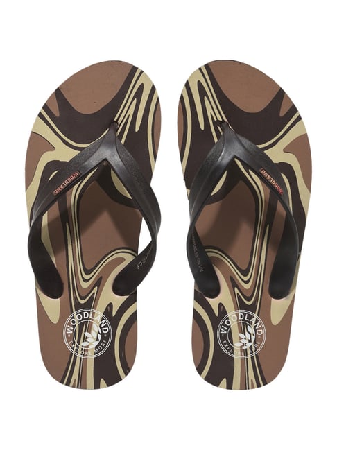 Woodland Men's Brown Flip Flops-picture-43
