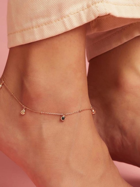 Gold Anklet for Women, Delicate Ankle Bracelet with North Star Charm, –  annikabella