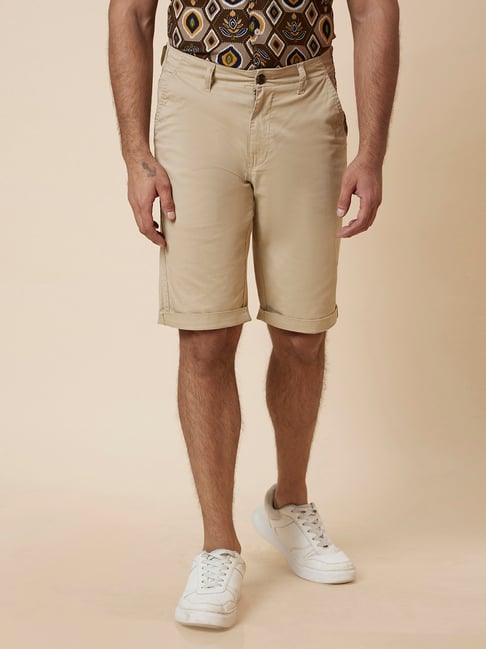 Globus Beige Slim Fit Chino Shorts-picture-10