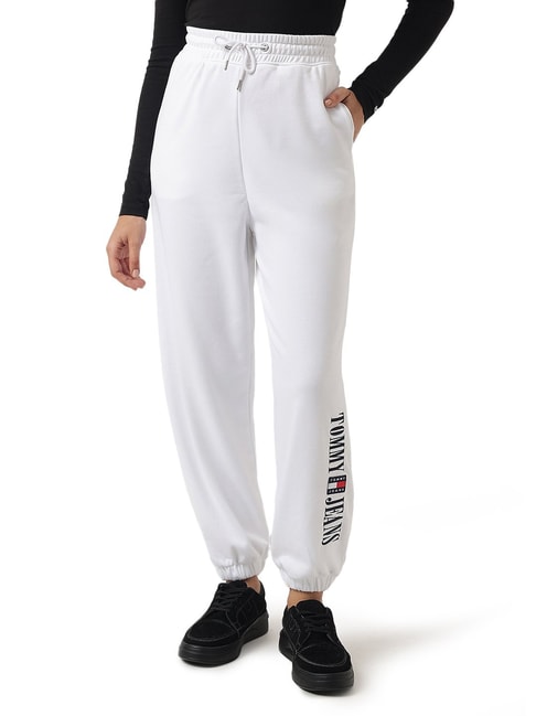 Tommy Hilfiger White Logo Relaxed Fit Joggers