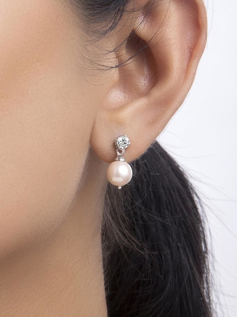 Pearl Long Drop Earrings Gold  Classy Kit